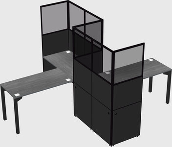 L-shape cubicles