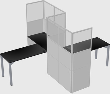 L-shape cubicles
