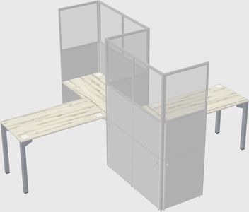 L-shape cubicles