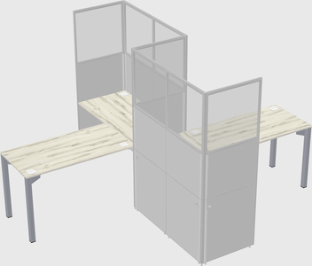 L-shape cubicles