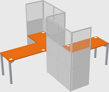 L-shape cubicles