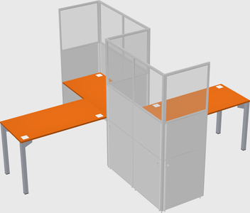 L-shape cubicles