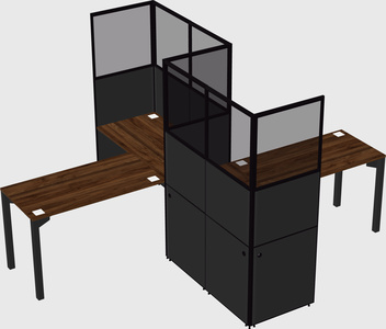 L-shape cubicles