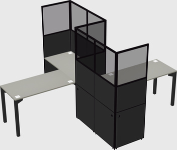 L-shape cubicles