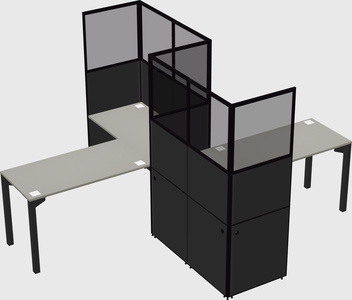 L-shape cubicles