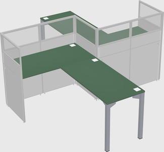L-shape cubicles