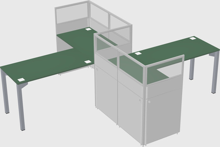 L-shape cubicles