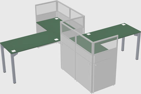 L-shape cubicles