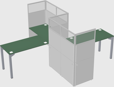L-shape cubicles