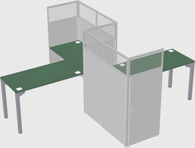 L-shape cubicles