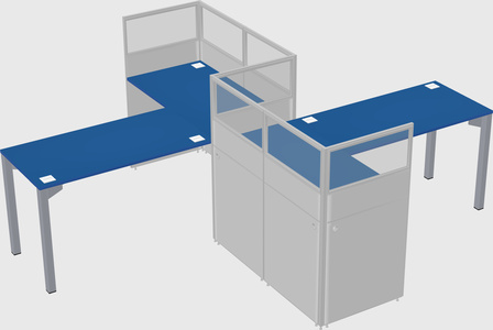 L-shape cubicles