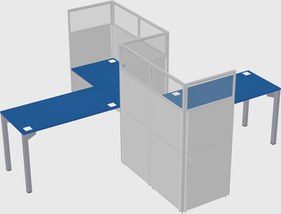 L-shape cubicles