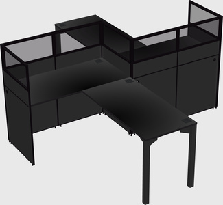 L-shape cubicles