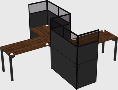 L-shape cubicles