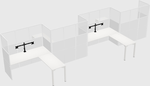 L-shape cubicles