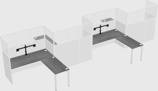 L-shape cubicles