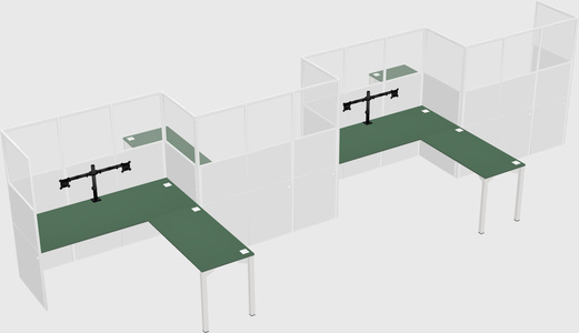 L-shape cubicles