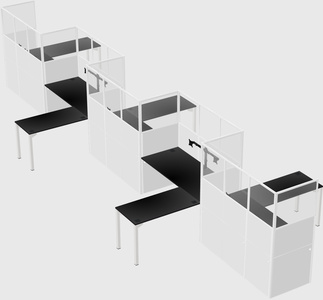 L-shape cubicles