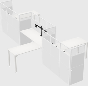 L-shape cubicles