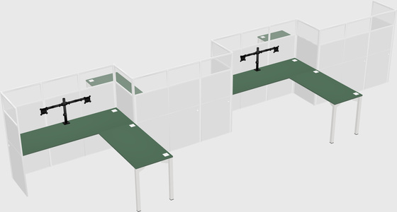 L-shape cubicles