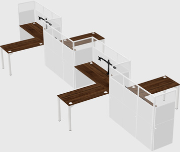 L-shape cubicles