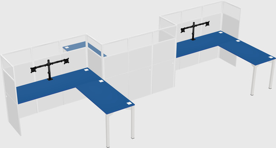 L-shape cubicles