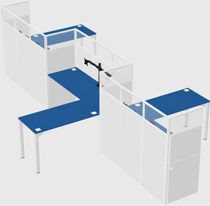 L-shape cubicles