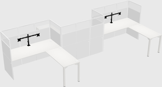 L-shape cubicles
