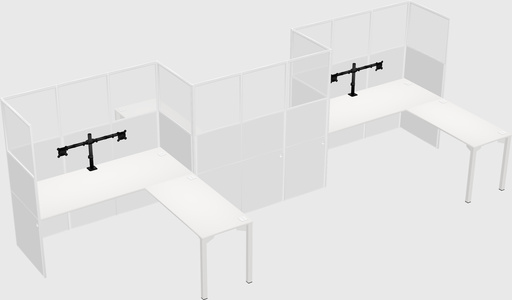 L-shape cubicles