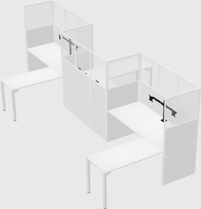 L-shape cubicles