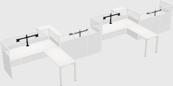 L-shape cubicles