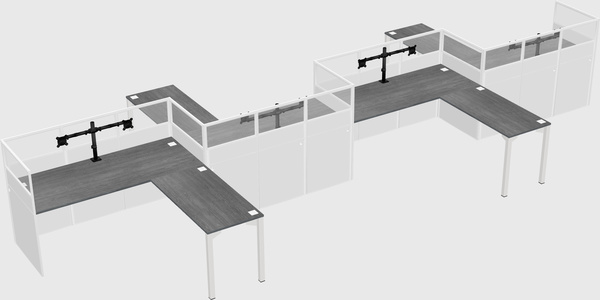 L-shape cubicles
