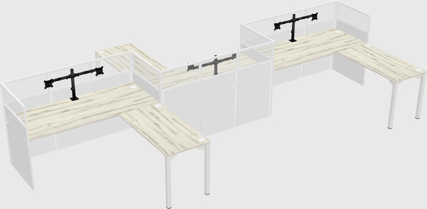L-shape cubicles