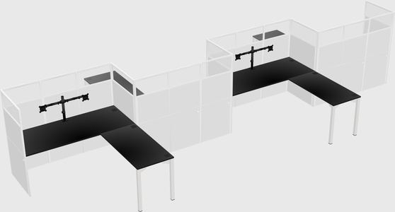 L-shape cubicles