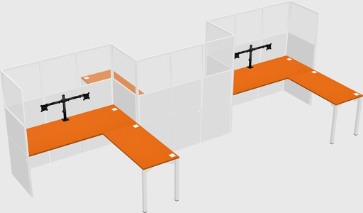 L-shape cubicles