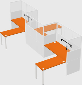 L-shape cubicles