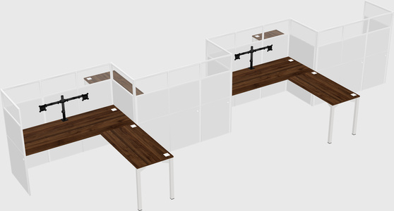 L-shape cubicles