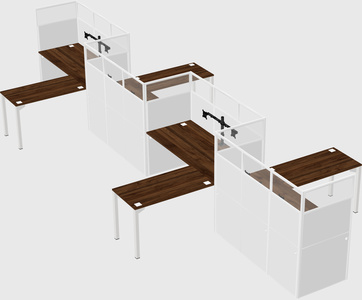 L-shape cubicles