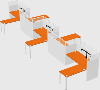 L-shape cubicles
