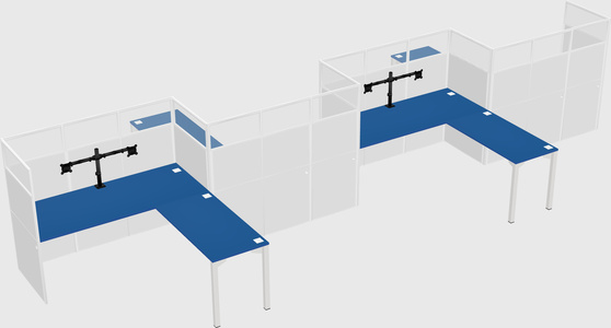 L-shape cubicles