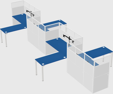 L-shape cubicles