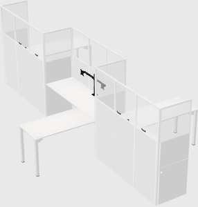 L-shape cubicles