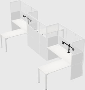 L-shape cubicles