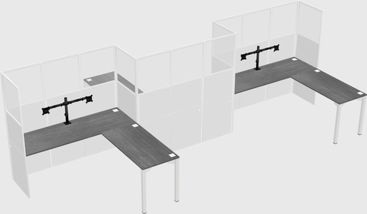 L-shape cubicles