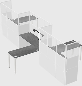 L-shape cubicles
