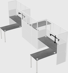 L-shape cubicles