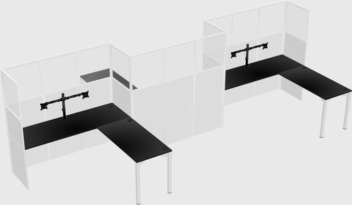 L-shape cubicles