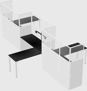 L-shape cubicles