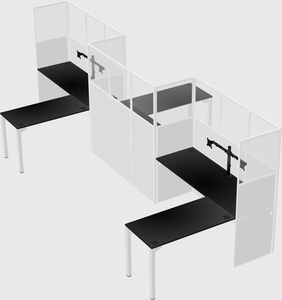 L-shape cubicles