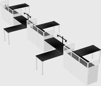 L-shape cubicles